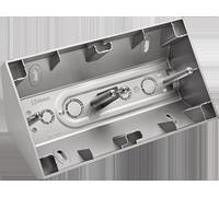 Double prise d'angle apparente argent mat Contact Simon DPNR2/43