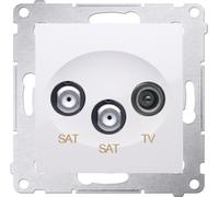 Double prise d'antenne SAT-SAT-RTV 1dB Simon 54 PremiumContact™ Simon DASK2.01/11