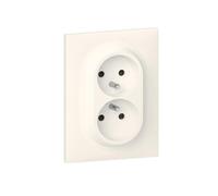 PRISE 2X2P+T 1POSTE ONE BLANC