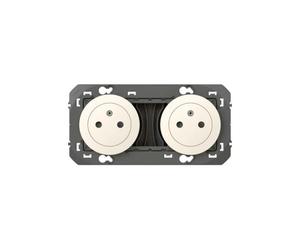 Double prise de courant 2P+T Surface dooxie 16A précâblées finition blanc LEGRAND