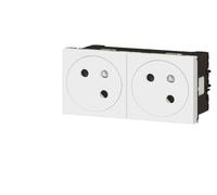 Bloc de prise de courant double 16A 2P+T Legrand Mosaic surface