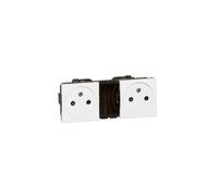 Legrand Double prise de surface Mosaic 077134 – Précâblées 2x2 modules 2P+T 16A Blanc