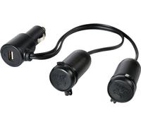 Double prise de courant avec USB - 12/24V