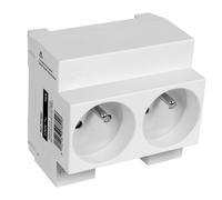 Double prise de courant modulaire 2P+T 10/16A gris DEBFLEX