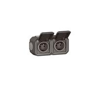 Prise de courant Double précâblée 2x2P+T 16A 250V~ LEGRAND étanche Plexo Anthracite IP55 IK08