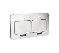 Thomson Prise de sol double étanche Initiale 16A 2P+T IP55 Métal brossé - Protec