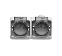 Double prise étanche à l'air avec/u 16A IP44 Cedar Plus WDE000624