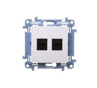 Double prise informatique SIMON 10 Blanc