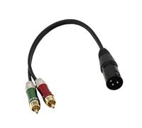 Double Prise Mâle 2 RCA Vers Adaptateur Mâle XLR Câble de Raccordement Spiltter Câble Audio Pouces