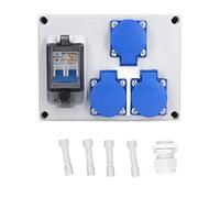 Double Prise Murale étanche avec Disjoncteur 230 V 40 A 1P+N, Coque ABS Robuste - Idéale pour une Utilisation en Extérieur