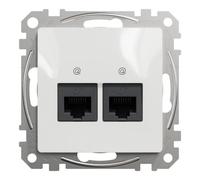 Double prise PC RJ45 cat. 5e UTP, blanc, Sedna Design et éléments SDD111452