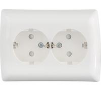 Double prise Siemens Schuko avec contact accru.