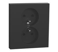 Double prise terre 1 poste griffes montées Schneider Electric Odace noir