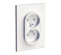 Schneider Electric – Prise de courant Odace 2P+T double 1 poste Noir