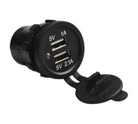 Double prise USB 12 V CBE C-Line 61 x 45 x 5 mm en caoutchouc plastique 12 V Cbe adaptée pour la maison comme les voitures - Largement utilisé dans les téléphones mobiles