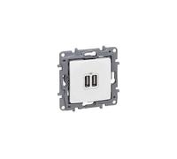 Double prise USB 2400 mA Niloe Legrand - Weiß
