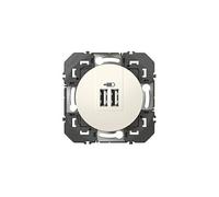 - Double prise USB-A 2,4A 12W à composer - Dooxie - blanc