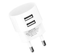 Double Prise USB-A 5V 2,1A Charge Rapide Adaptateur Secteur USB pour Prises et Tambours de Câbles Design Compact et Plat Bloc USBA pour Smartphones Tablettes et Appareils Espaces Restreints