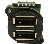Double prise USB de forme XLR Cliff CP30090 embase femelle, verticale XLR-USB2x2 Contenu: 1 pc(s)