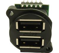 Double prise USB de forme XLR Cliff CP30090 embase femelle, verticale XLR-USB2x2 Contenu: 1 pc(s)