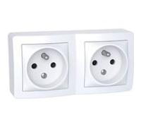 Double prises de courant ALRÉA connexion rapide 2P+T avec obturateurs - SCHNEIDER ELECTRIC - SHN0262473P Noir G