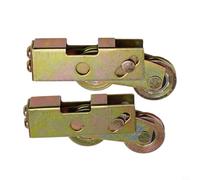 Double quincaillerie de rechange en aluminium de 32 mm pour paire de portes coulissantes en tandem à roulettes, portes coulissantes en bois d'aluminium, structure de roue en PVC