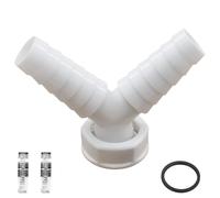 Double raccord pour machine à laver, lave-vaisselle - Adaptateur en Y 1 1/2" pour lave-vaisselle et machine à laver - Adaptateur de vidange pour tuyau avec raccord d'alimentation de 19 à 24 mm et