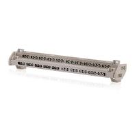 Double rail de conducteur en polyéthylène et neutre pour boîte de fusibles.