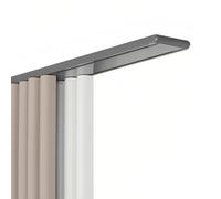 Double rail de plafond en aluminium de 70 cm pour bureau et salon, système d'allée gris durable pour une installation facile et une gestion de l'espace