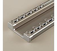 Double rail de plafond - Tringle à rideaux réglable de 2,26 m avec fixations pour rideaux lourds - Glisse lisse, installation facile, design durable