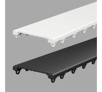 Double rail de rideau de plafond invisible en aluminium, parfait pour les hôpitaux, les cliniques, les crèches, installation sans couture et design esthétique, solution d'économie d'espace