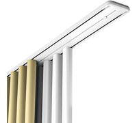 Double rail de rideau luxueux - Rail de montage au plafond robuste pour salon et chambre à coucher en alliage d'aluminium Nano Silence 4,4 m de long