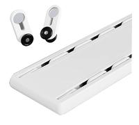 Double Rails De Rideaux Rideau Rai Plafond, Rail De Rideau En Aluminium Silencieux Et Résistant Rail Rideaux Avec Poulies À Lame D'acier Et Vis De Montage(Blanc,240cm)