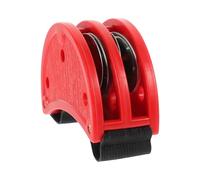 Double rangée tambour de cloche, Rouge 2 pièces hochet de pied cloche tambourin portable for débutants et fête taille 10x6x3.9 cm