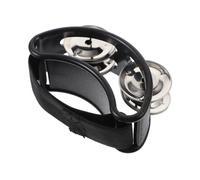 Double rangée tambour de cloche, Tambourin à pied noir avec Jingles, 2 pièces, 10x4x6cm
