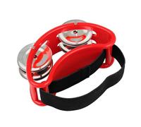 Double rangée tambour de cloche, Tambourin de pied en métal, clochette, boîte à instruments Percussion Portable, compagnon tambour, 2 pièces