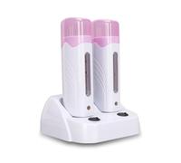 Double Réchauffeur Dépilatoire Roll On Chauffe-cire Épilation Machine de Fusion de Cire Chauffe-cire à Chaleur Rapide pour les Femmes