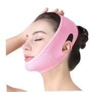 Double RéDucteur de Menton En V Sangle de Menton Bande Levage Du Visage Sangle Douce Pour Femmes Restaure L'éLasticité La Peau Rose