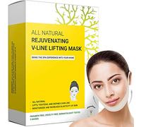 Double réducteur de menton, masque visage lifting V Line, visage plus mince - soulève, resserre la mâchoire et le menton - Formulé à San Francisco (5 masques)