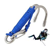 Double Reef Hook - crochets de plongée en acier inoxydable avec corde | Équipement de sécurité de crochet de plongée pour un crochet à double falaise en acier inoxydable, conception du