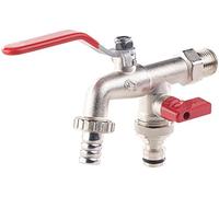 Double robinet quart de tour 1/2 [Royal Gardineer]