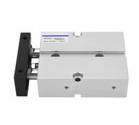 Double Rod Pneumatic Cylinder 20mm Bore | Dual Action Pneumatic Cylinder for High Load Bearing | Aluminum Alloy Cylinder with 20mm Stroke / M5 Port | Compound Action Type, Hard