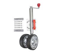 Double roue jockey de 8 pouces pivotante capacité de roue en caoutchouc solide 1500 lb caravane RV bateau remorque Jack pièces accessoires,Ajustement Précis