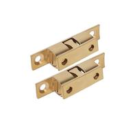 Double rouleau d'arrêt Lot de 1/10 loquets à double rouleau for porte meuble, loquet ressort bille, tension réglable for armoire, quincaillerie for la maison(Gold-40mm,1PC)