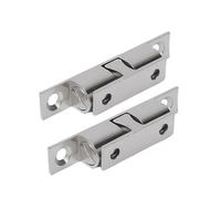 Double rouleau d'arrêt Lot de 1/10 loquets à double rouleau for porte meuble, loquet ressort bille, tension réglable for armoire, quincaillerie for la maison(Silver-50mm,1PC)