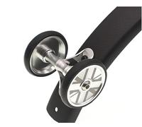 Double rouleau de garde-boue élégant pour drapeau britannique Brompton Union Jack en argent