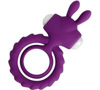 Double Round Anneau Vibrant P-Ênis En Silicone Premium Cli-Toris Anneau De Massage Étanche,adapté Pour Couple D'exercice Retardé Anneau De Retard kki9