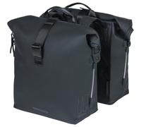double sacoche arrière BASIL SOHO 41L imperméable + éclairage LED 31x13x37cm