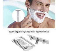 Double Safety - Têtes interchangeables pour rasage précis + en alliage de zinc robuste et léger pour hommes, idéal pour les voyages