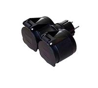 Double Schuko industriel (caoutchouc) avec couvercles, IP44 230 V 16 A 3680 W (double Schuko)
